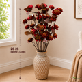 Tecksoi Red Beauty Rose Sola Wood Flower Sticks – Handmade Premium Dry Flower Decor for Home & Event Decoration | Pack Of 5