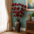 Tecksoi Red Beauty Rose Sola Wood Flower Sticks – Premium Handmade Natural Dried Flowers for Home Decor, Vase Arrangements & Luxury Floral Styling | Pack Of 5