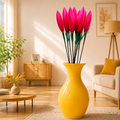 Tecksoi  Silk Lotus Buds Light Pink Flower Sticks – Handmade Premium Floral Decor for Home & Event Decoration | Pack Of 5
