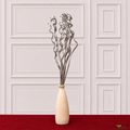 Tecksoi Palm Silver Spring – Glossy Silver Dried Palm Leaf Exotic Filler for Bouquets, Floral Arrangements & Premium Decor | Pack Of 10