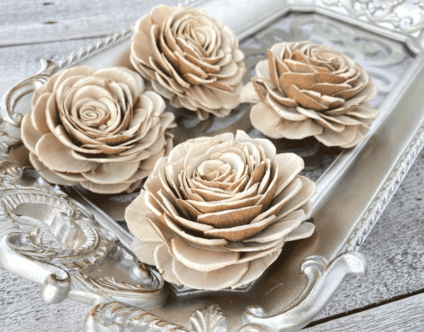 Tecksoi Skin Beauty Rose Sola Wood Flower Premium Quality 100% Natural Pack Of 12