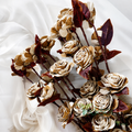 Tecksoi Skin Beauty Rose Sola Wood Flower Sticks – Premium Handcrafted Dry Flower Decor for Elegant Spaces | Pack Of 5