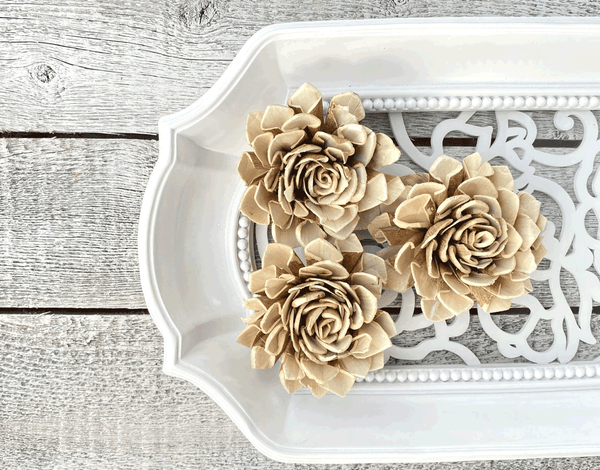 Tecksoi Skin Dahlia Sola Wood Flower Premium Quality 100% Natural Pack Of 12