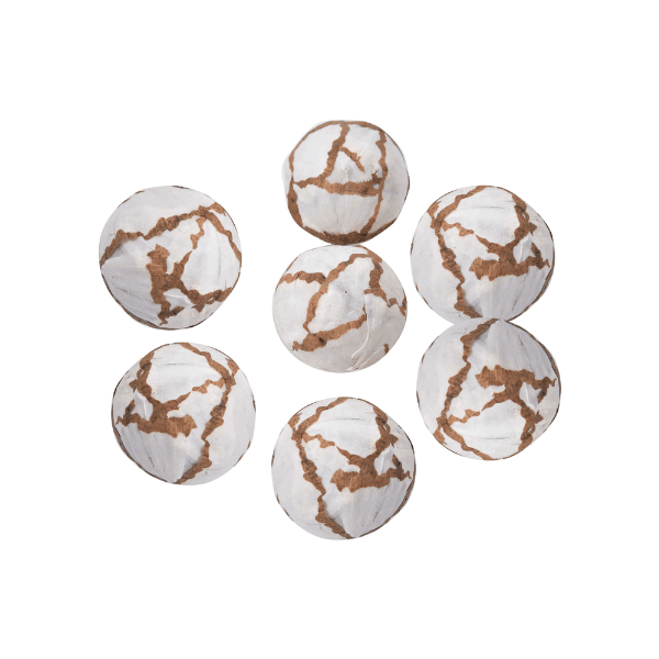 Tecksoi Sola Wood Cabbage Ball | 100% Natural | Decorating Ball | Premium Quality | Pack Of 12