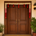 Tecksoi Sola Wood Flower Toran for Home Decor – Red Belle with Pearls