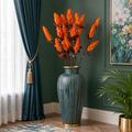 Tecksoi Sola Wood Orange Pine Flower Sticks For Decor | Pack Of 5