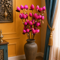 Tecksoi Sola Wood Pink Lotus Buds Flower Sticks – Premium Handmade Dried Flowers for Home Decor, Vase Arrangements & Luxury Event Decoration | Pack Of 5