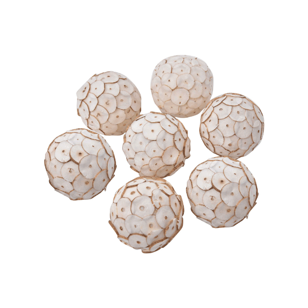 Tecksoi Sola Wood Skin Tip Ball | 100% Natural | Decorating Ball | Premium Quality | Pack Of 12
