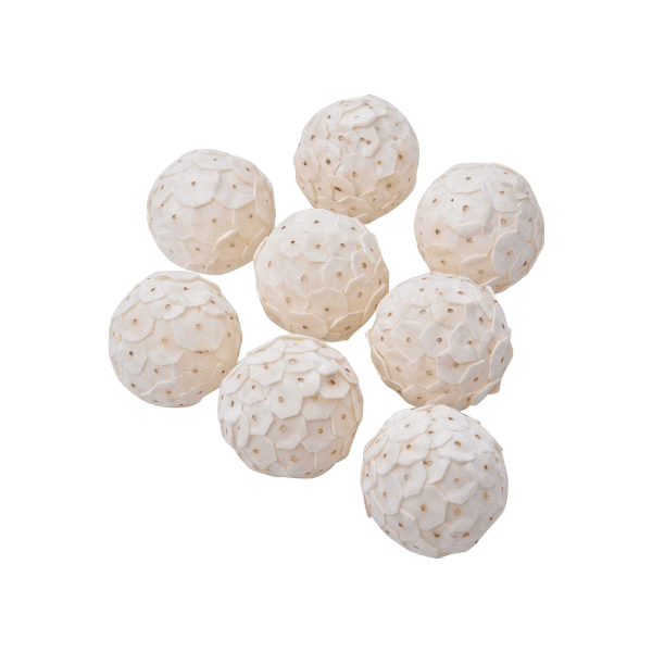 Tecksoi Sola Wood Tip Ball | Eco Friendly | 100% Natural | Decorating Ball | Premium Quality | Pack Of 12