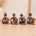 Tecksoi Swar Sangeet Sculpture - Terracotta Art Idols For Home Decor | Set Of 4