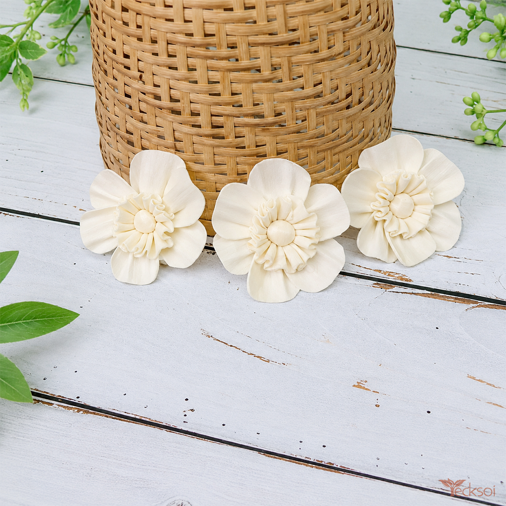 Tecksoi Velora Handmade Sola Wood Flower | Pack of 10
