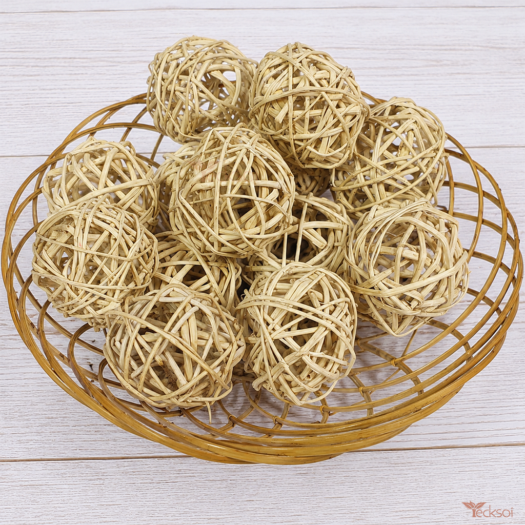Tecksoi Natural Dried Lata Ball As Fillers | Pack Of 10