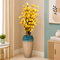 Tecksoi Yellow Palm Lily Flower Sticks – Premium Handmade Dried Palm Leaves for Home Decor, Vase Arrangements & Luxury Event Decoration | Pack Of 5