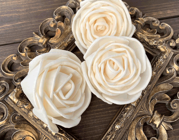 Tecksoi Bird Rose Sola Wood Flower Premium Quality 100% Natural Pack of 12